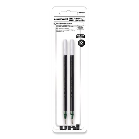 UNI-BALL Refill for uni-ball Gel IMPACT Gel Pens, Bold Point, Black Ink, PK2 65808PP